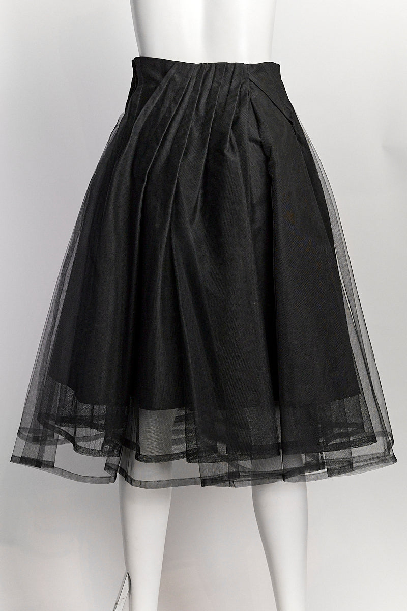 Noir Kei Ninomiya Black Mesh A-line Skirt XS