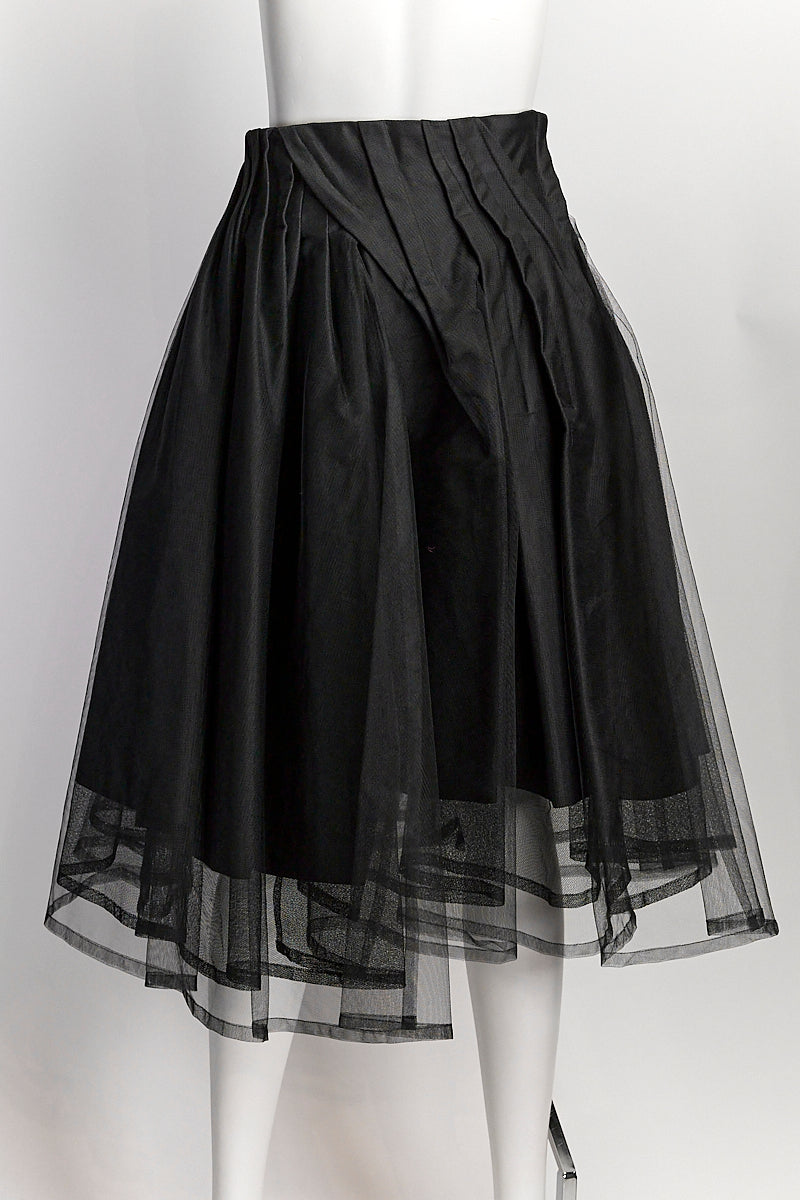 Noir Kei Ninomiya Black Mesh A-line Skirt XS