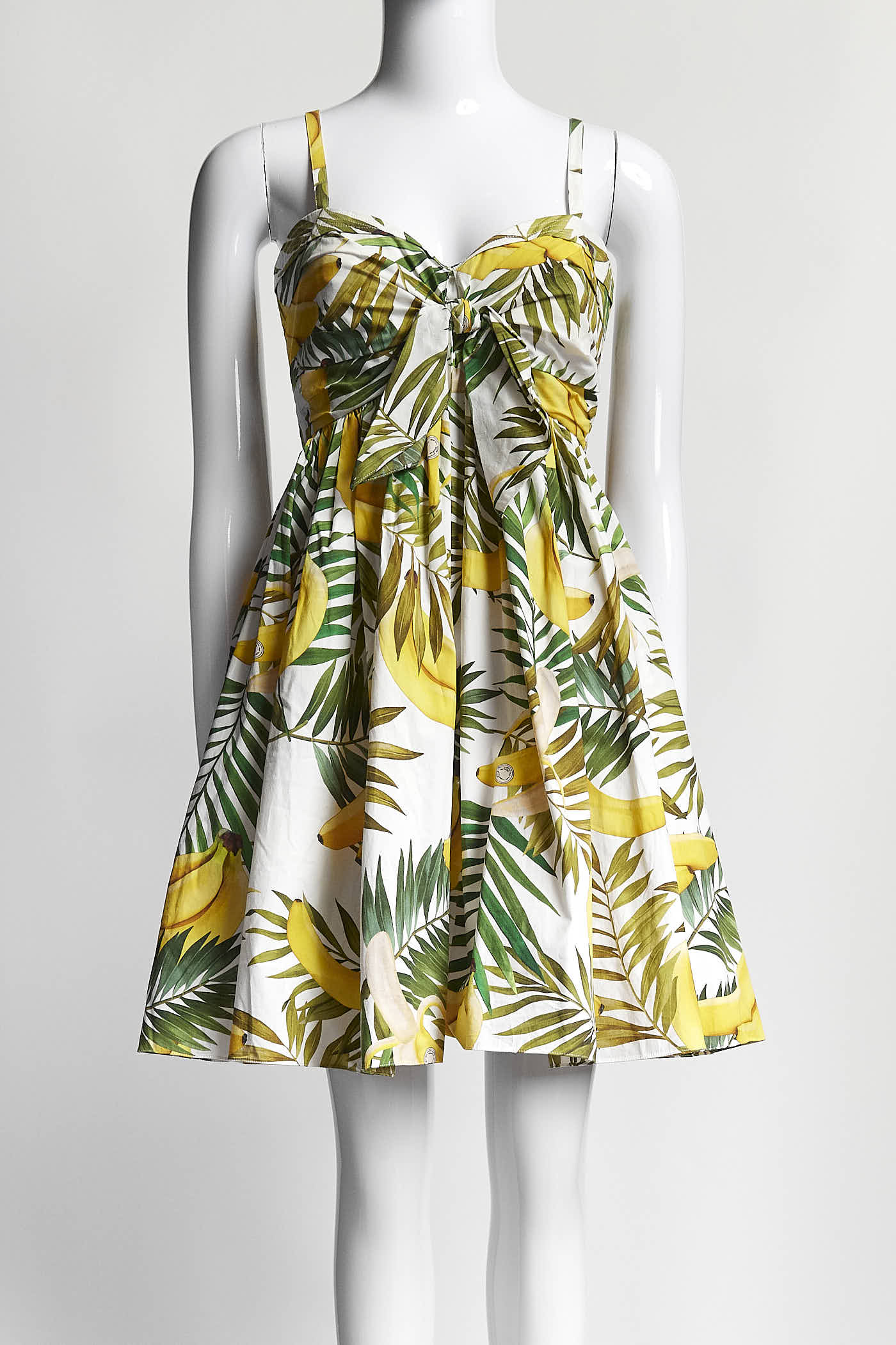 OSCAR DE LA RENTA Knotted Printed Poplin Mini Dress 10