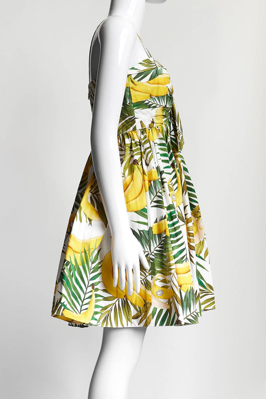 OSCAR DE LA RENTA Knotted Printed Poplin Mini Dress 10