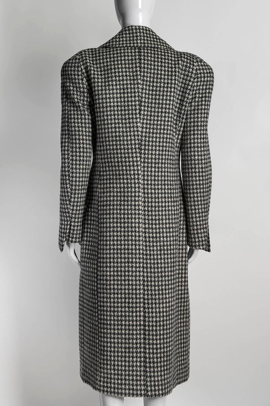 Olivier Theyskens Houndstooth Wool/Mohair Coat 38