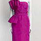 Oscar De La Renta Magenta Strapless Dress 2
