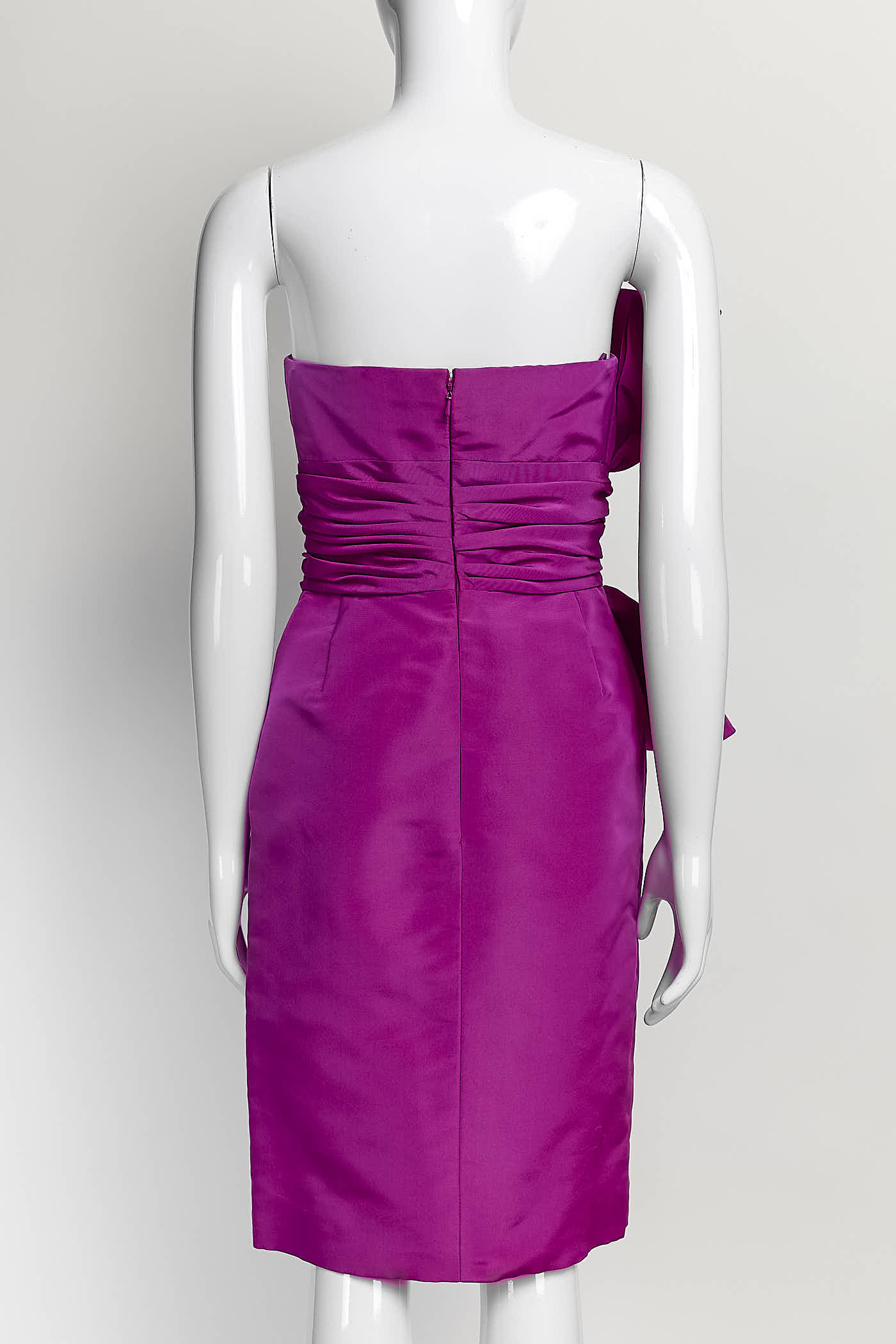 Oscar De La Renta Magenta Strapless Dress 2