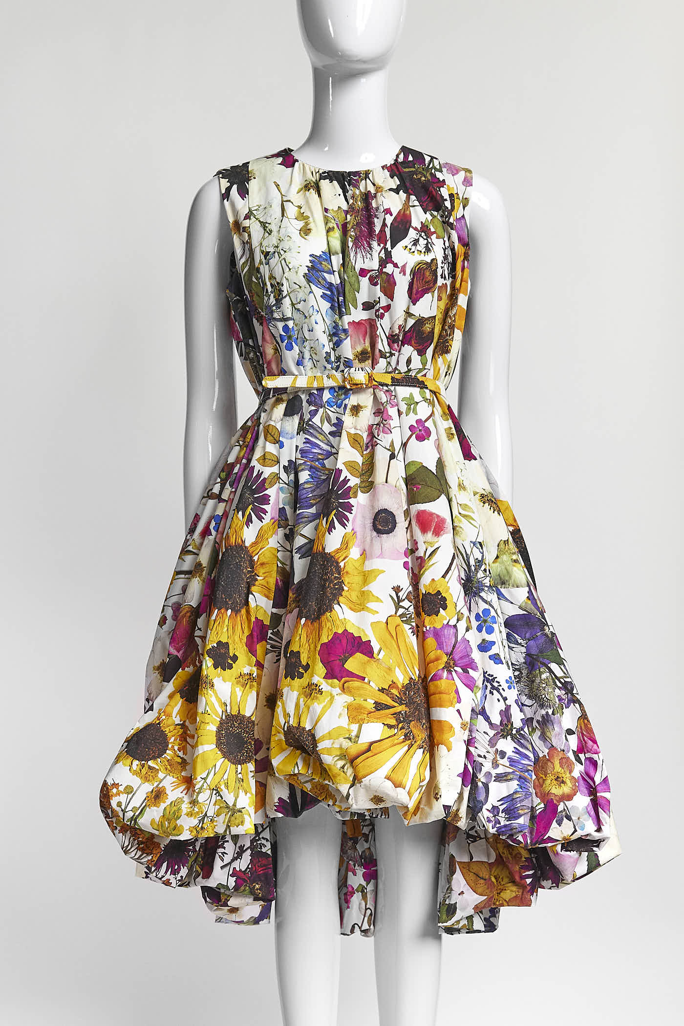 Oscar de la Renta Floral-Print Puffball Midi Dress 2