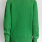 Oscar de la Renta Green Sweater with Pineapple Detail S