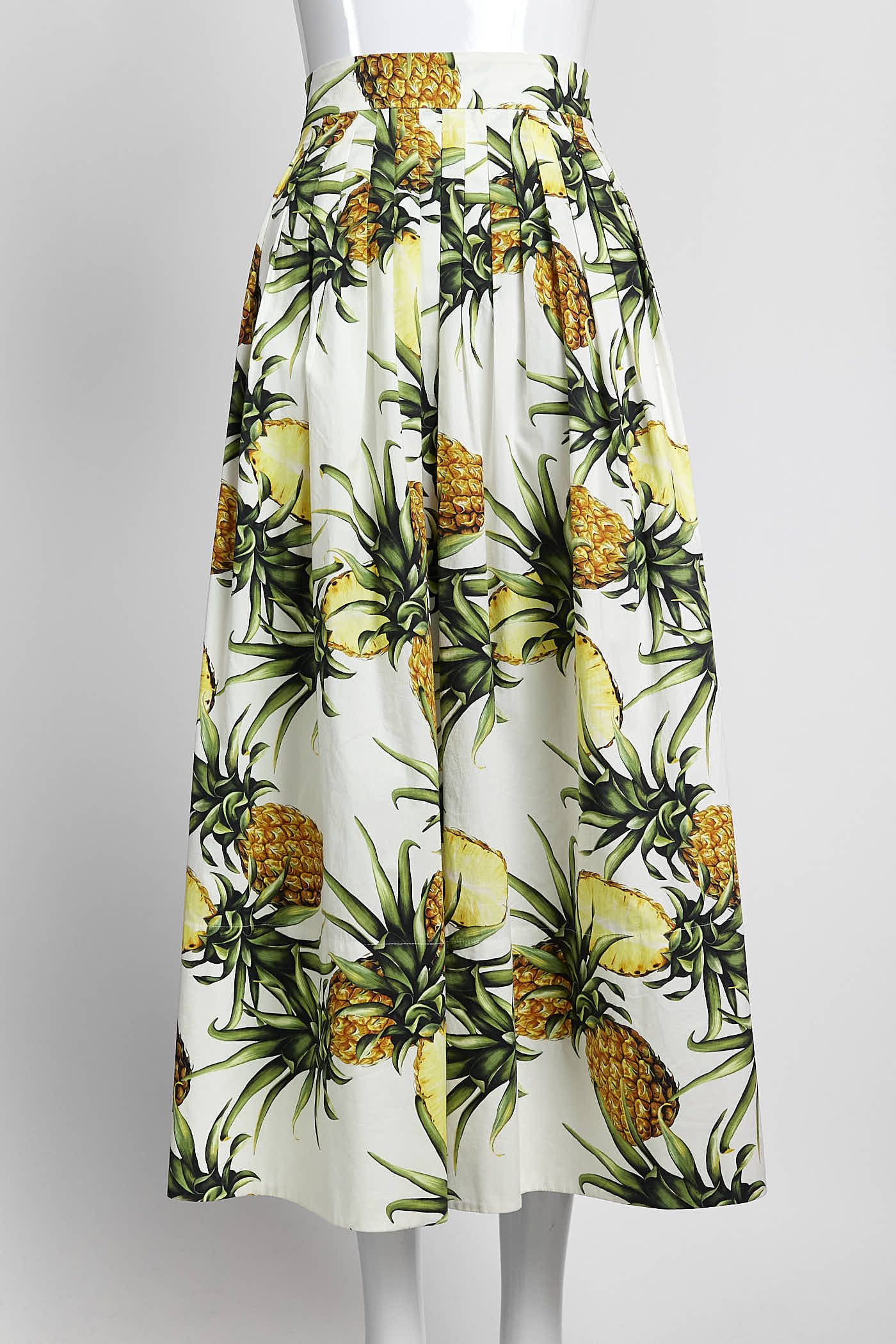Oscar de la Renta Pineapple Printed Skirt