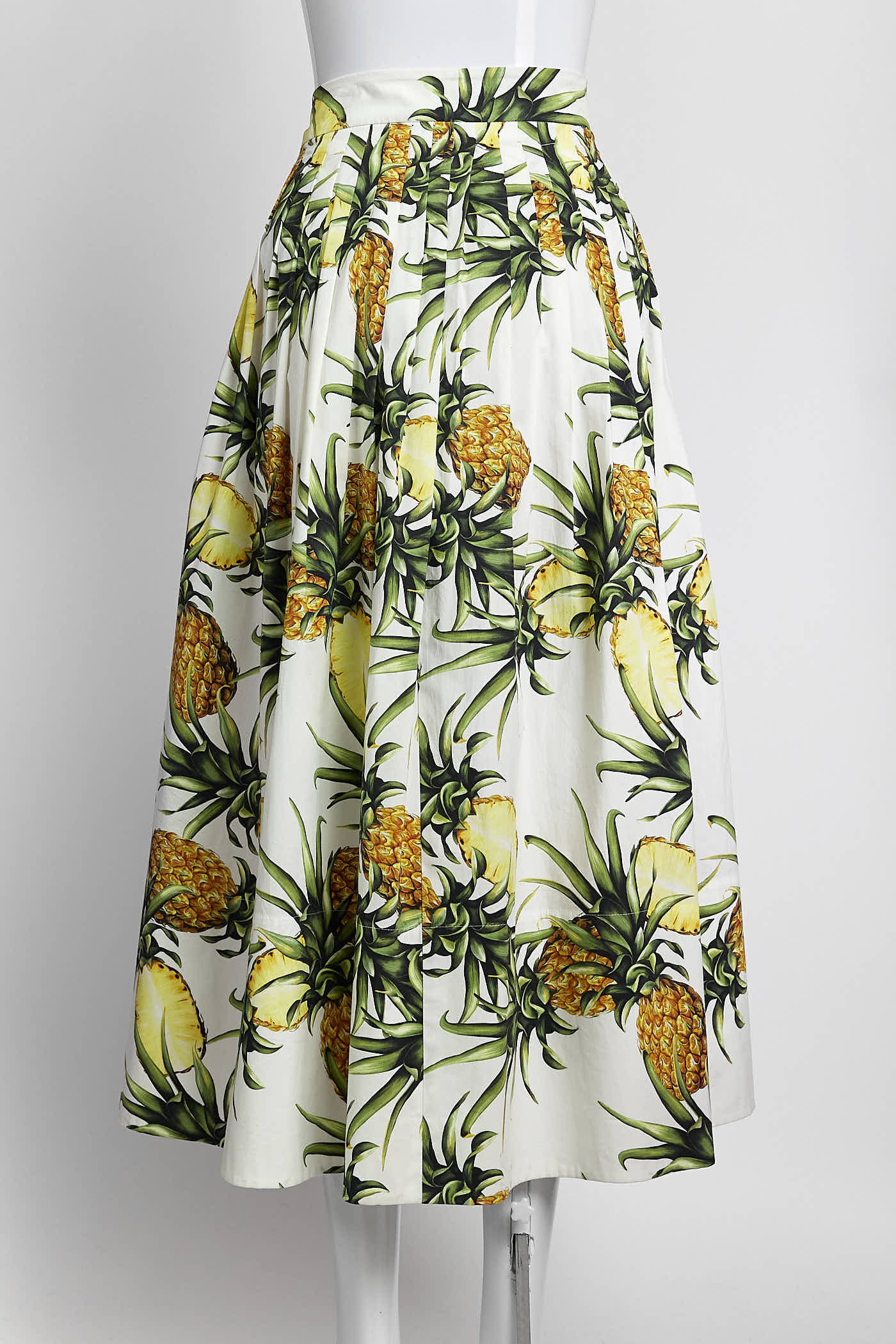 Oscar de la Renta Pineapple Printed Skirt