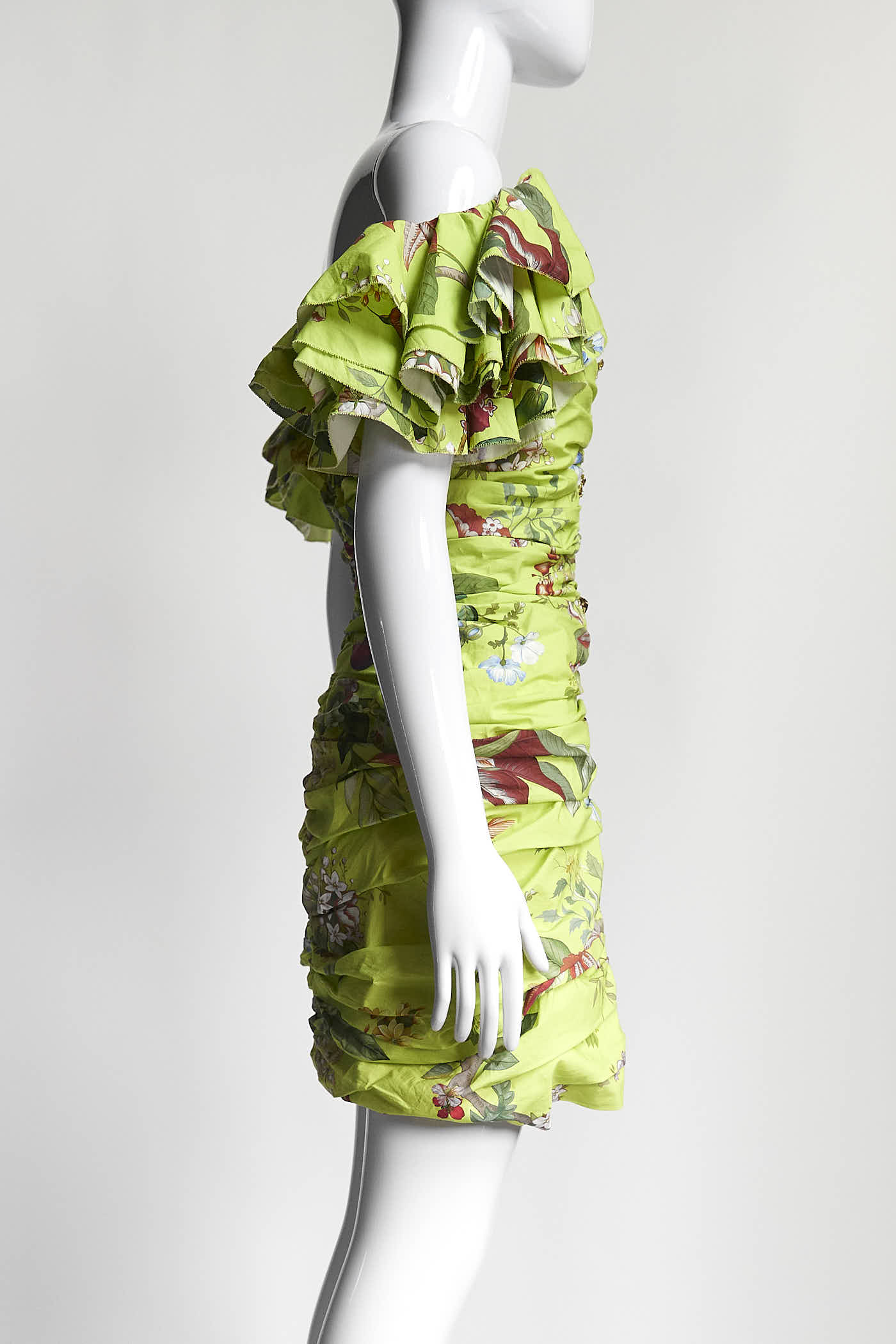 Oscar de la Renta ruffled floral-print mini Dress 8