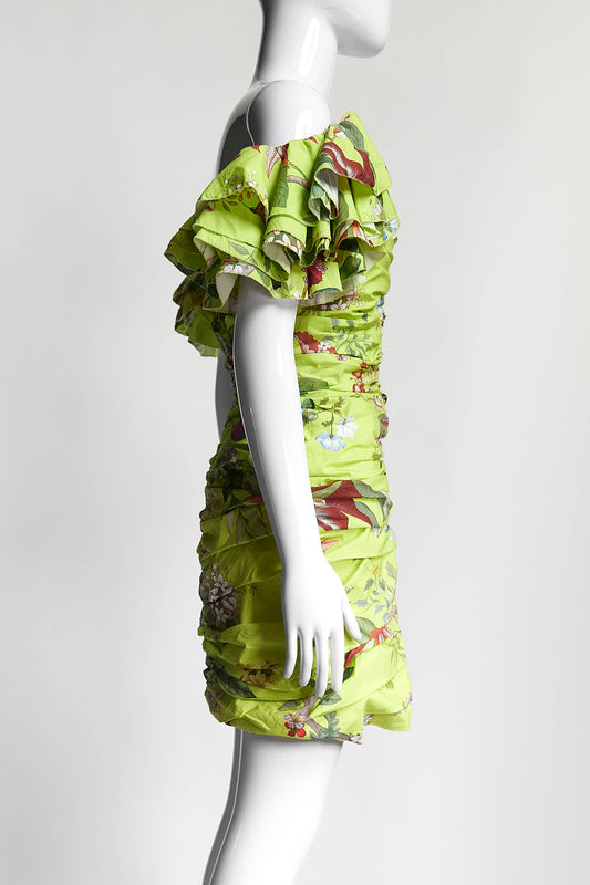 Oscar de la Renta ruffled floral-print mini Dress 8