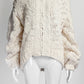 Ozma Sybille Cream Zip-up Sweater