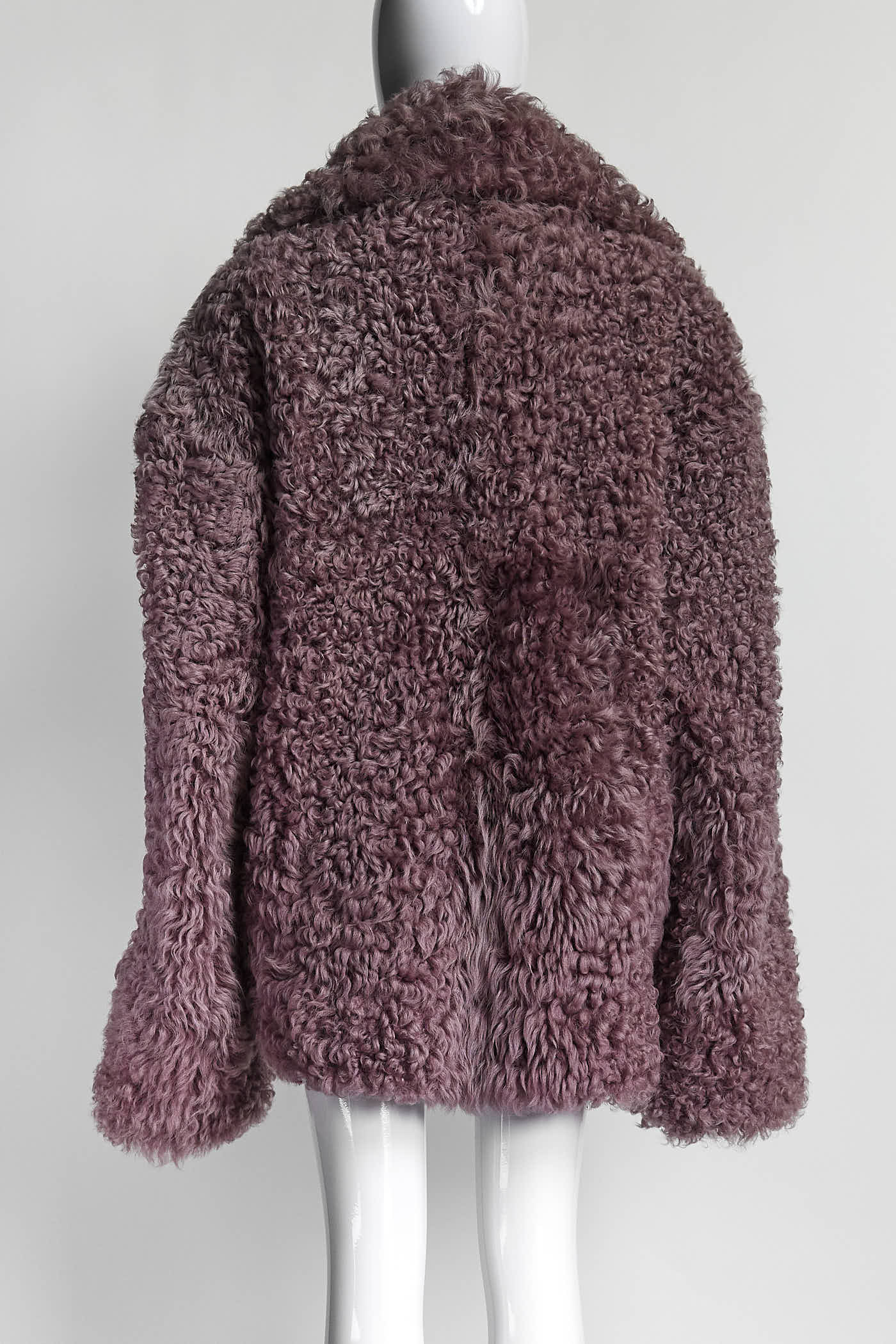 Petar Petrov Purple Shearling Teddy Coat 38