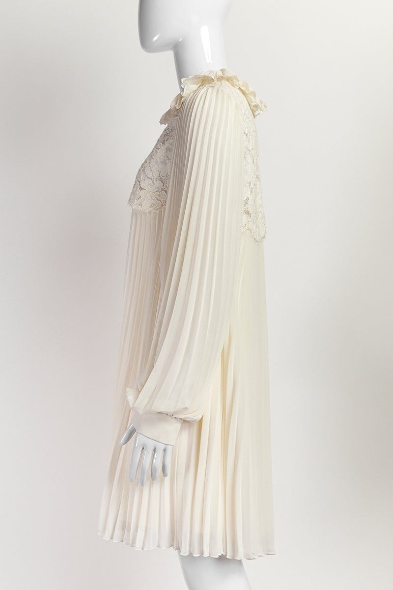 Philosophy White Lace Pleated Dress 38