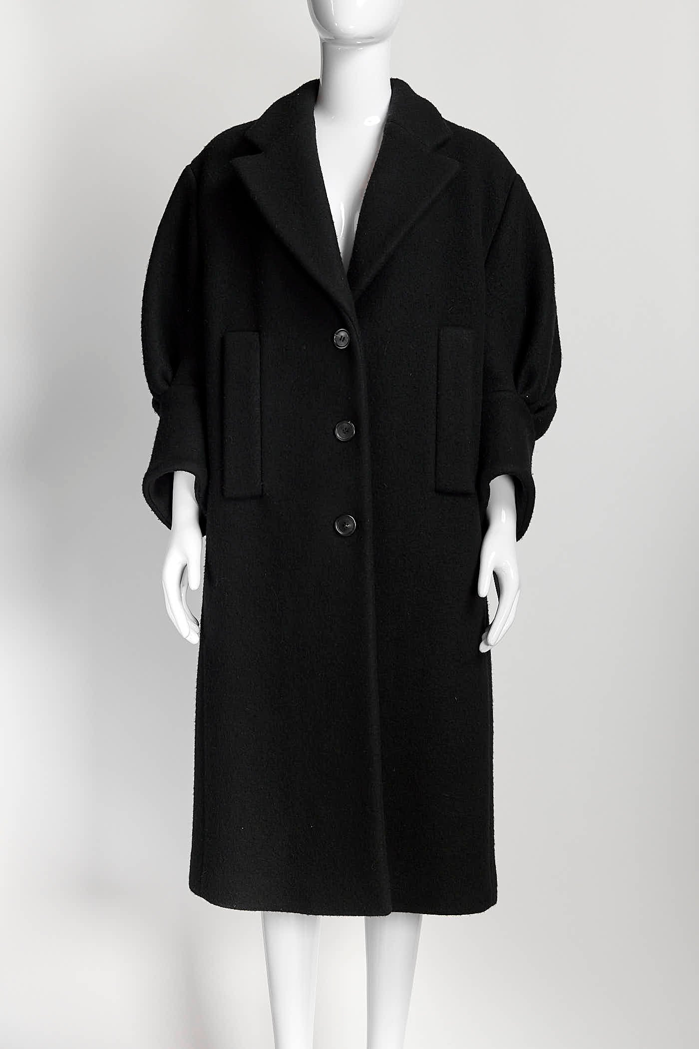 Prada 2021 Black Wool Coat 36