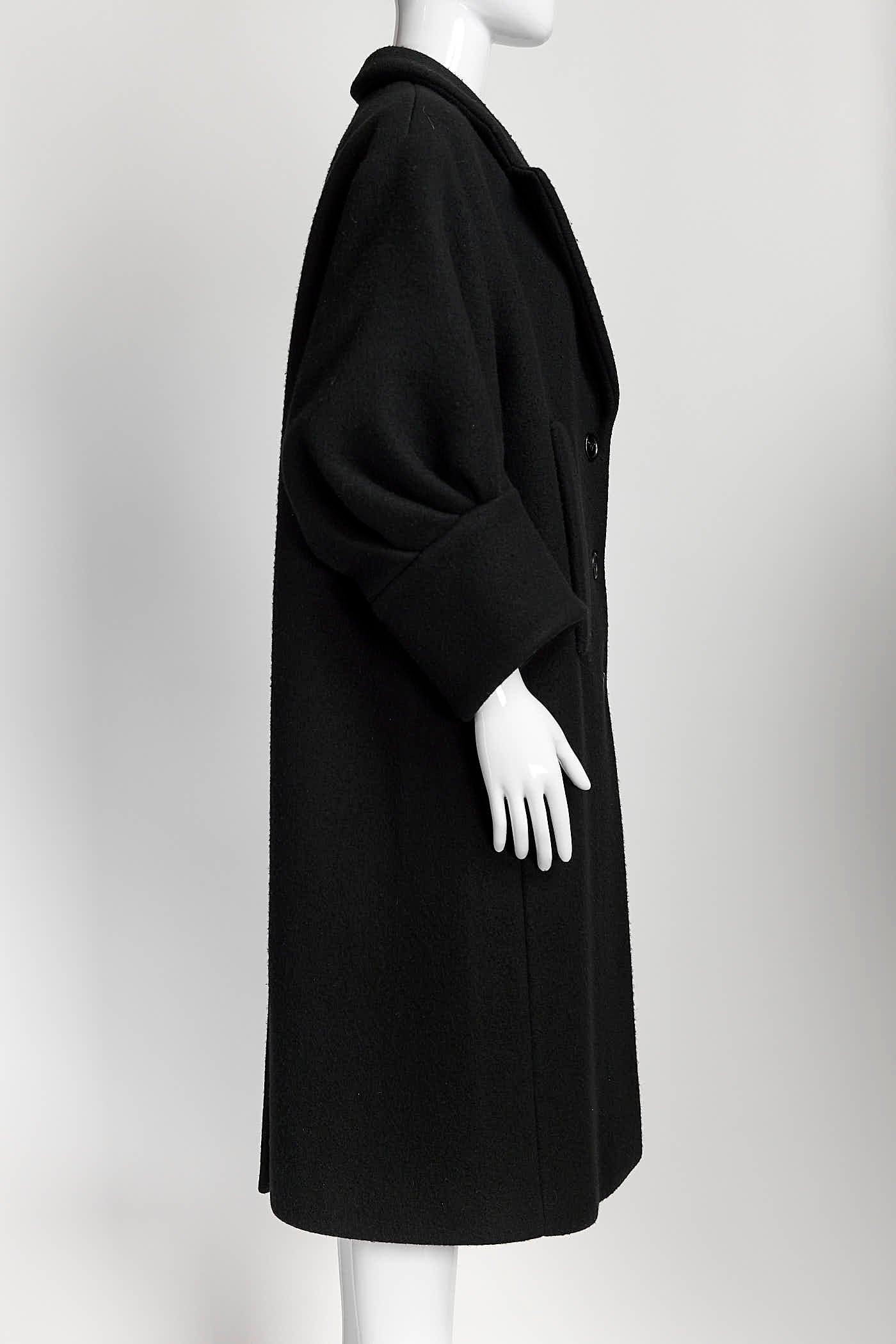 Prada 2021 Black Wool Coat 36