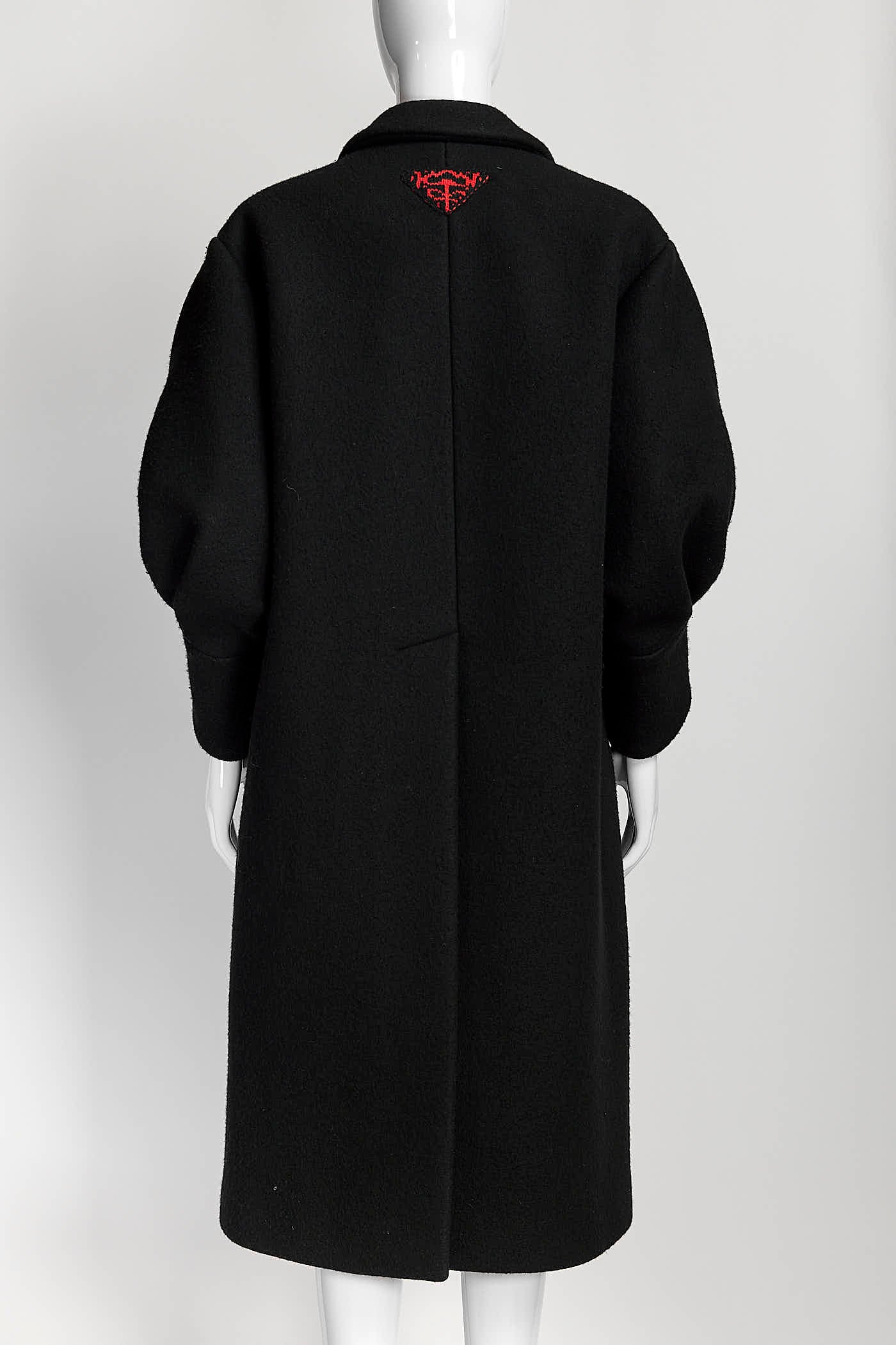 Prada 2021 Black Wool Coat 36