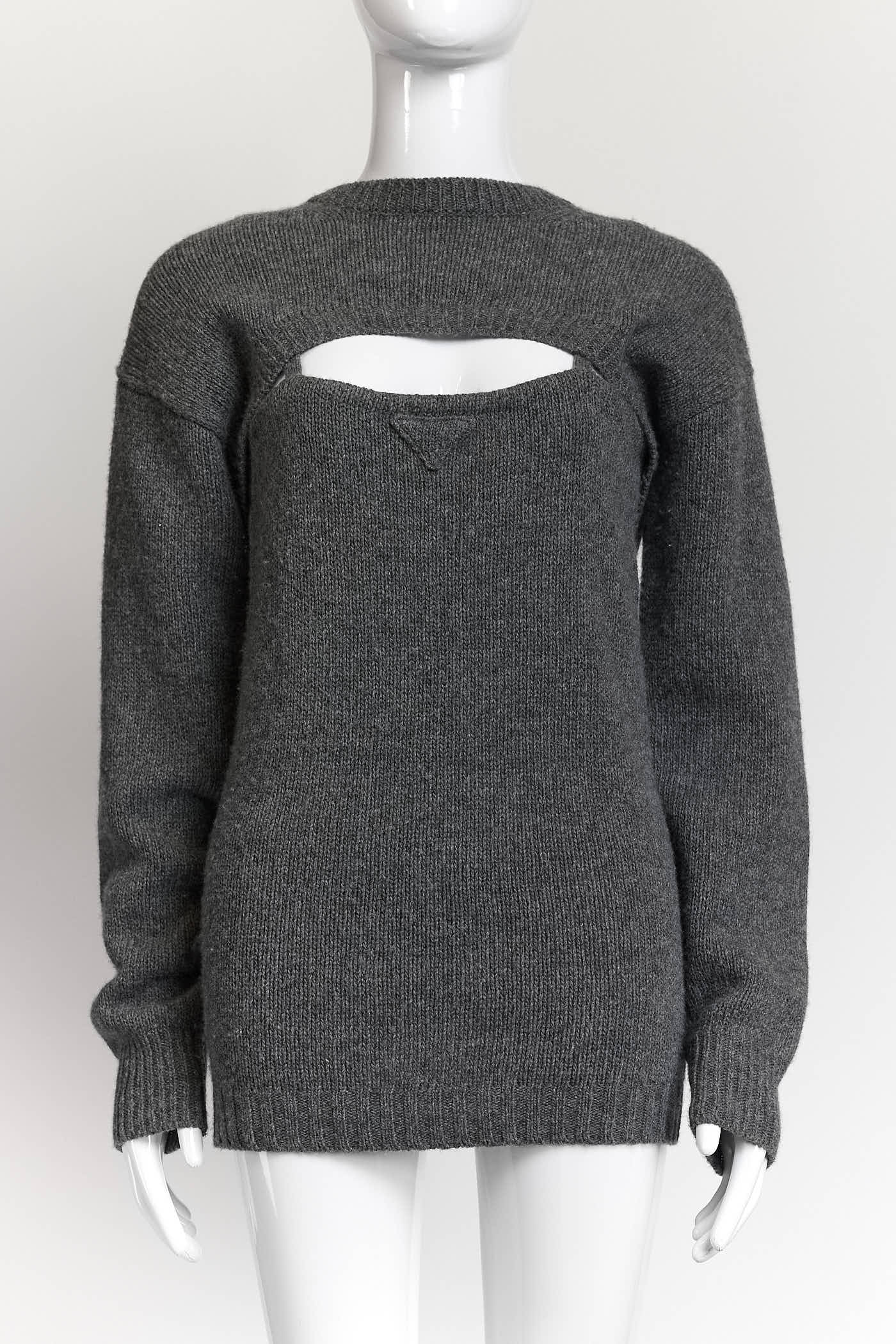 Prada 2 Pieces Grey Knit Sweater 40