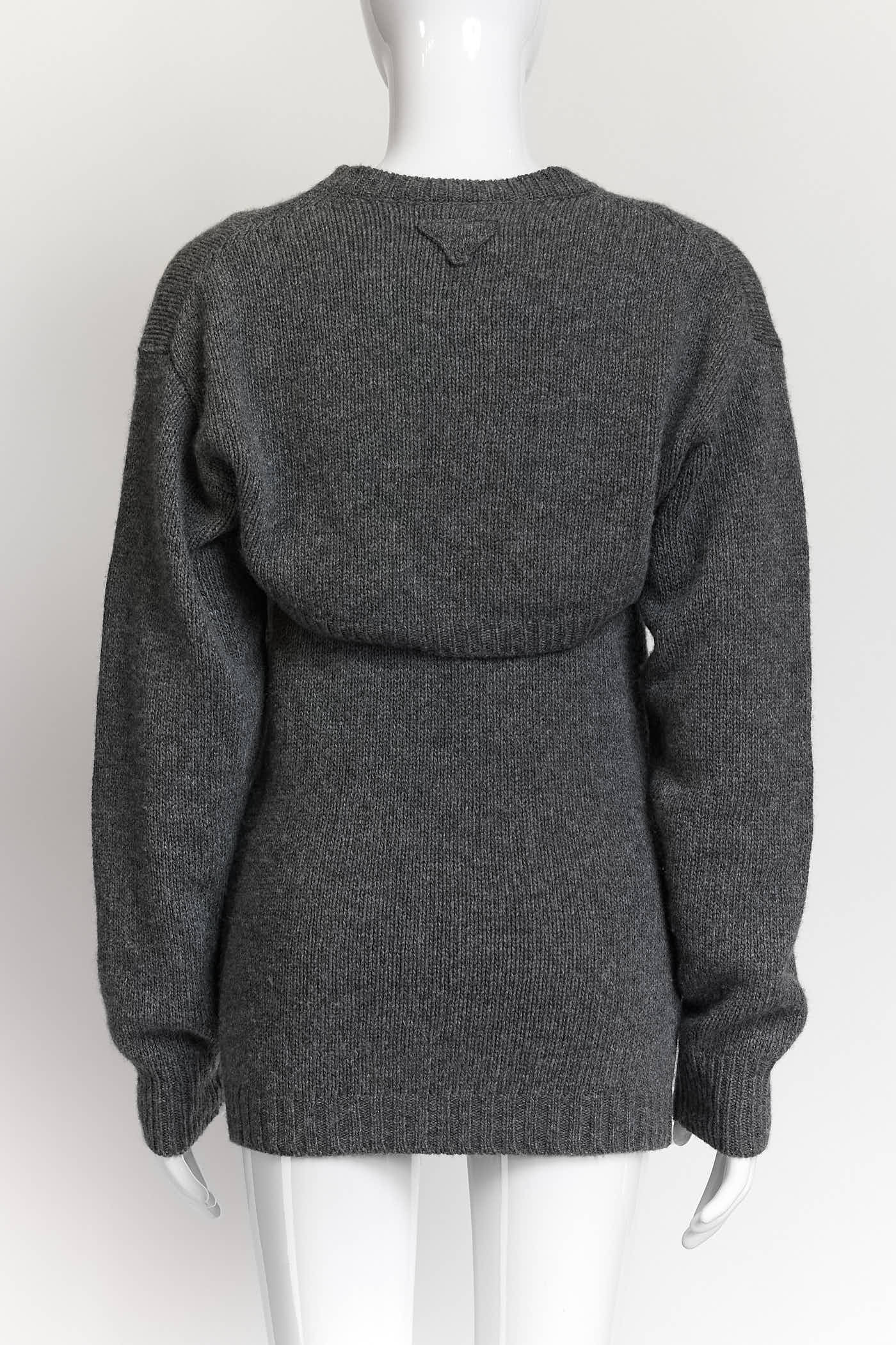 Prada 2 Pieces Grey Knit Sweater 40
