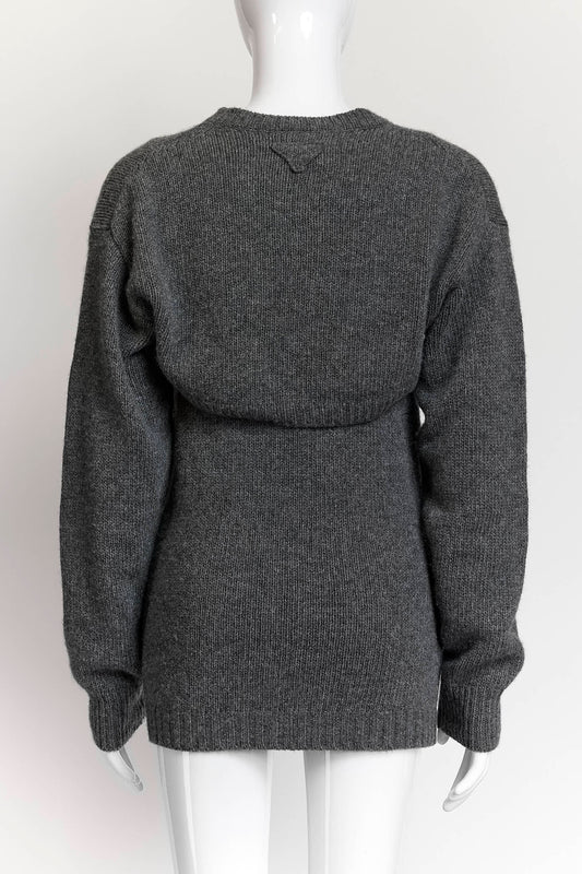 Prada 2 Pieces Grey Knit Sweater 40