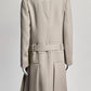 Prada Beige Mid-length Wool Belted Coat 40