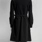 Prada Black Logo Belt Dress 46
