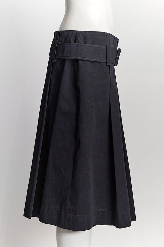 Prada Black Mid-length Skirts with Belt IT 44