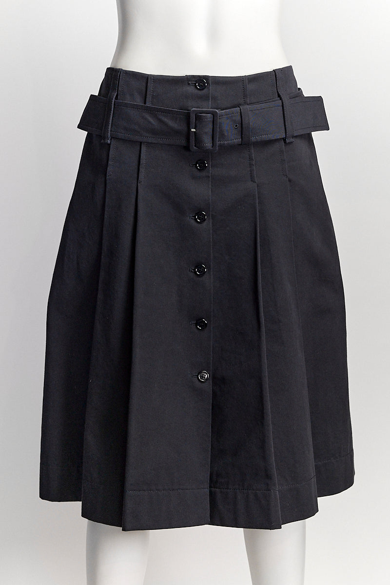 Prada Black Mid-length Skirts with Belt IT 44