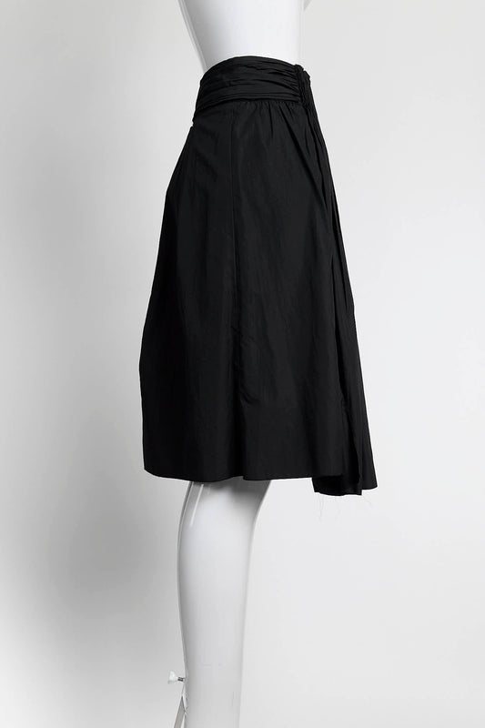 Prada Black Pleated Detail Skirt 40