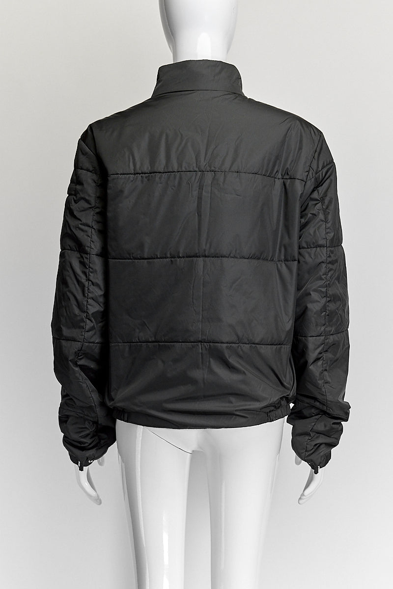 Prada Black Puffy Logo Jacket IT 46