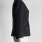 Prada Black Short Blazer with Pleated Fabric Detail 42