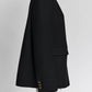 Prada Black Single-Breasted Tricotine Jacket with Gold Logo Buttons 42