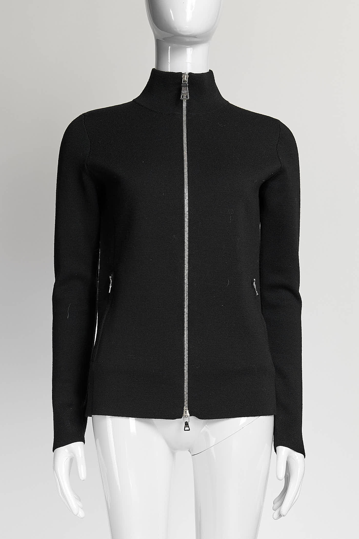 Prada Black Sweater with Zipper 40
