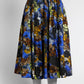 Prada Blue/Yellow Floral Printed Skirt 46