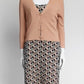 Prada Cloquet Argyle Sleeveless Dress
with Cardigan 42