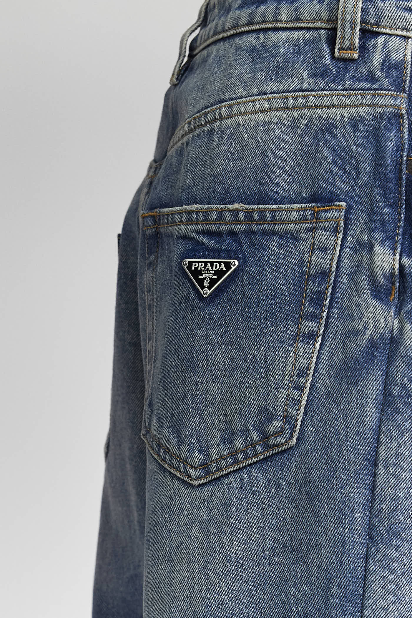 Prada Denim Jeans with Logo at back Pocket 28
