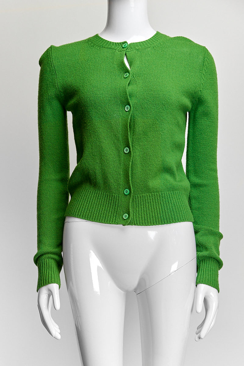 Prada Green Kint Cardigan IT40