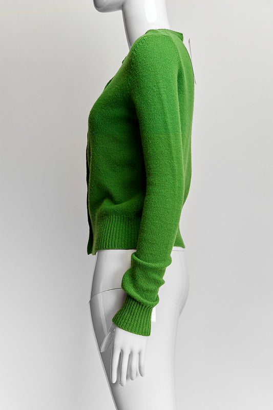 Prada Green Kint Cardigan IT40