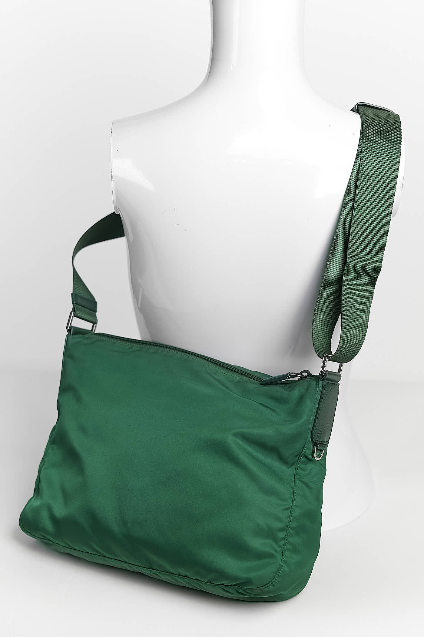 Prada Green Nylon Crossbody Bag