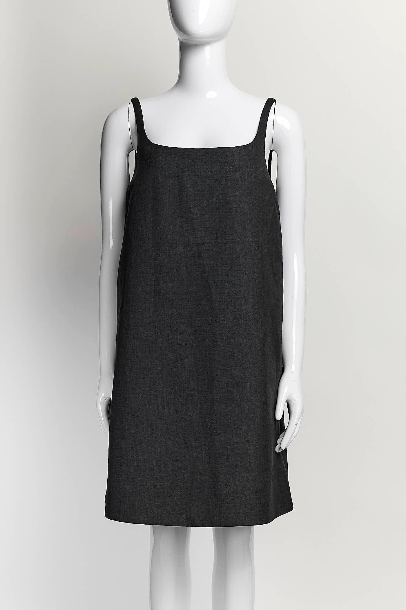 Prada Grey Wool Mini Dress 38