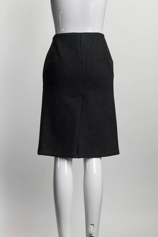 Prada Grey Wool Skirt 38