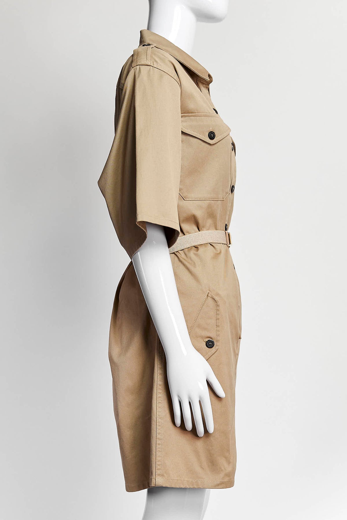 Prada Khaki Jumper with Logo Belt 38