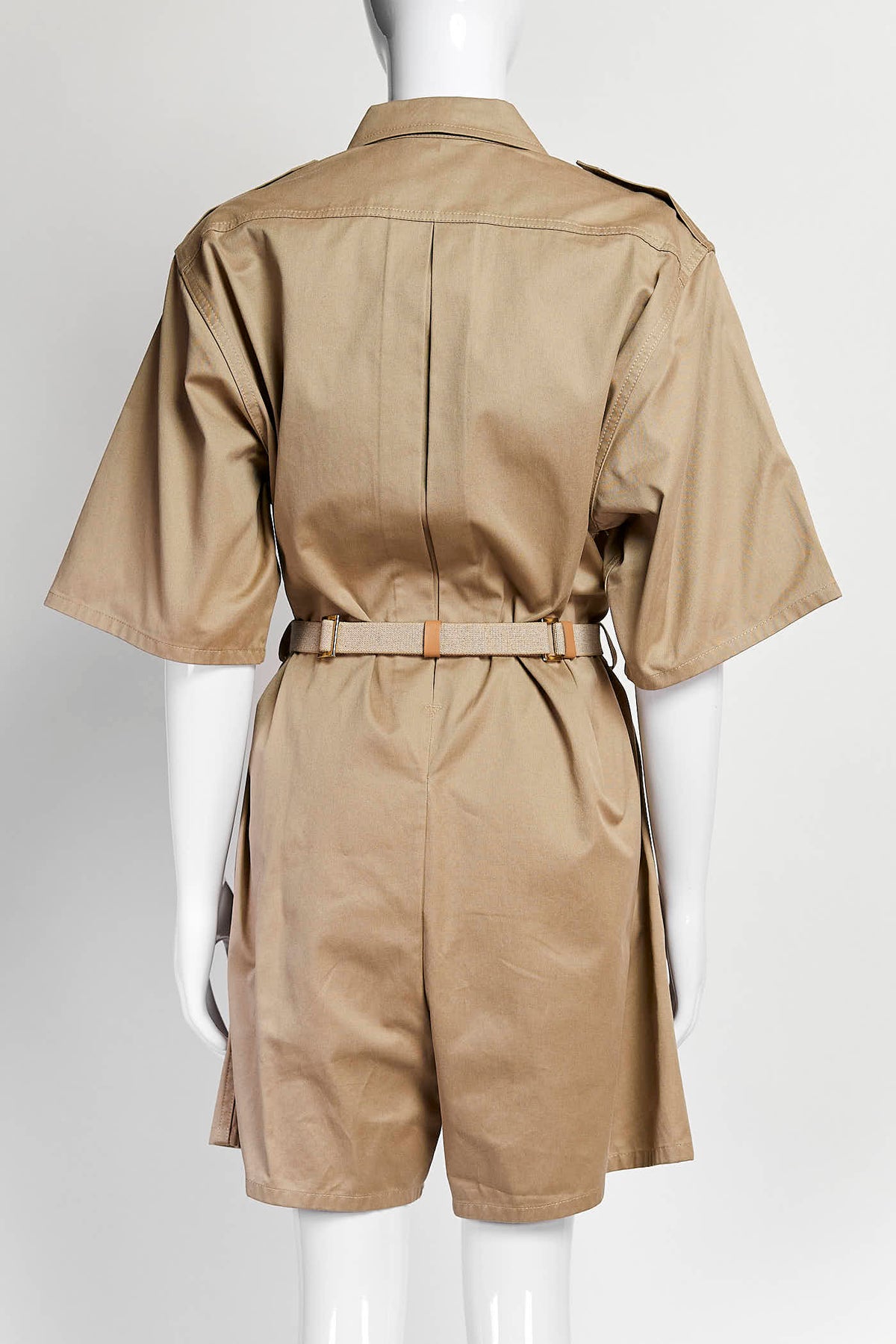Prada Khaki Jumper with Logo Belt 38