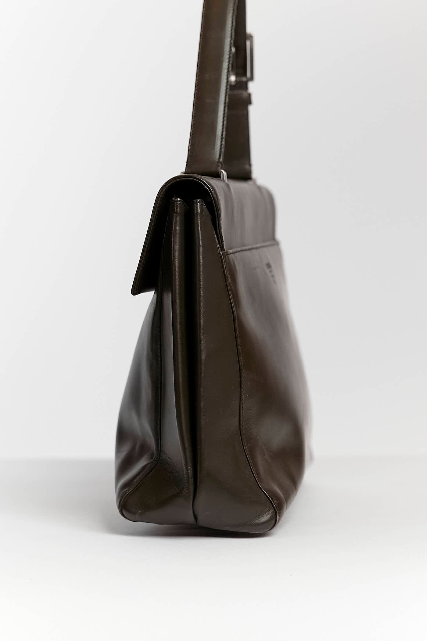 Prada Olive Green Leather Bag Top handle