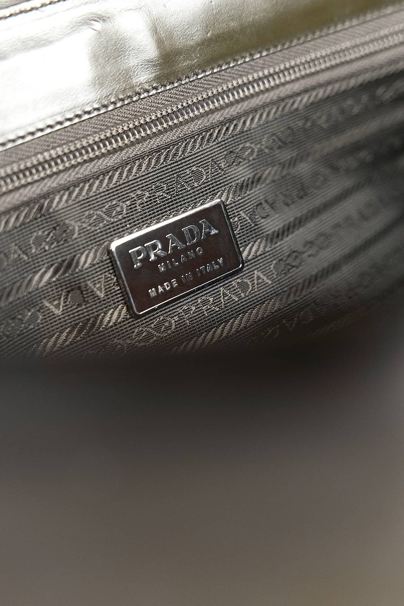 Prada Olive Green Leather Bag Top handle