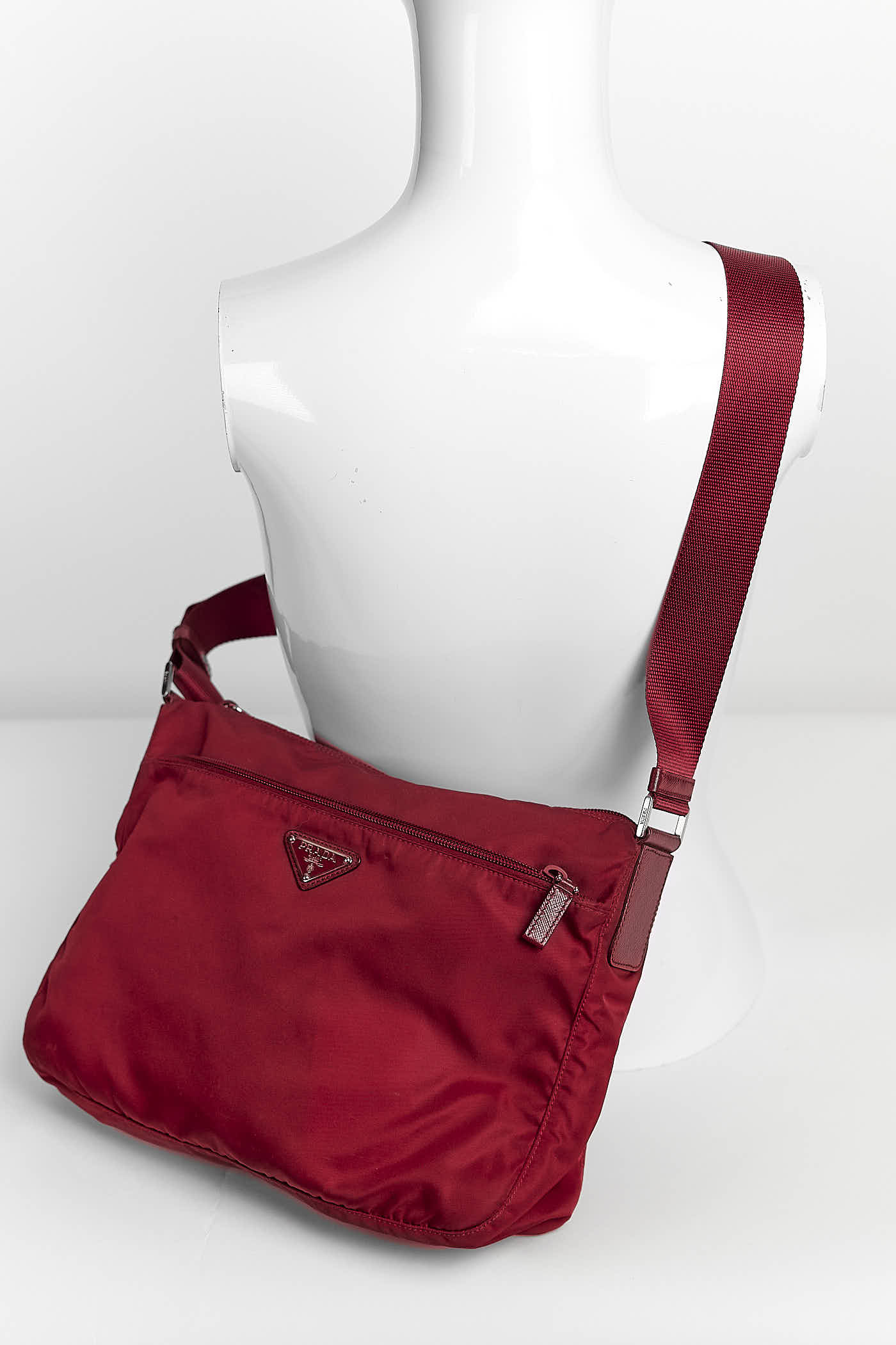 Prada Red Nylon Crossbody Bag