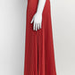 Prada Red Pleated Logo Skirt 42