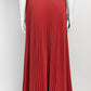 Prada Red Pleated Logo Skirt 42