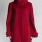 Prada Red Wool Zipup Coat 40
