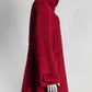 Prada Red Wool Zipup Coat 40