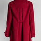 Prada Red Wool Zipup Coat 40