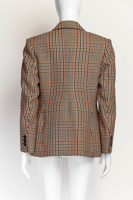 Prada Wool Brown Checked Blazer 44